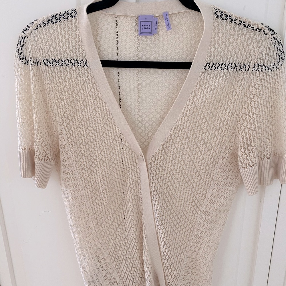 Herve Leger silk knit cardigan S